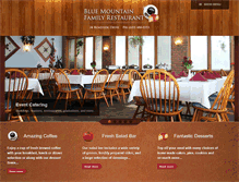 Tablet Screenshot of bluemountainfamilyrestaurant.com